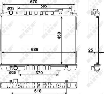 NRF 58418 - Радиатор, охлаждение двигателя autosila-amz.com