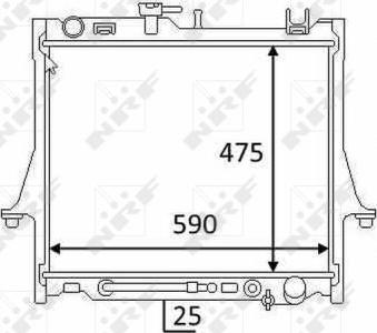 NRF 58480 - Радиатор, охлаждение двигателя autosila-amz.com