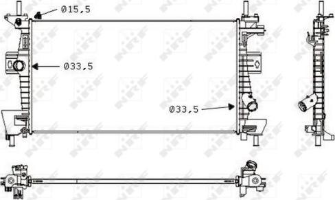 NRF 58487 - Радиатор, охлаждение двигателя autosila-amz.com