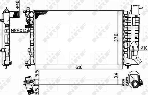 NRF 58092 - Радиатор, охлаждение двигателя autosila-amz.com