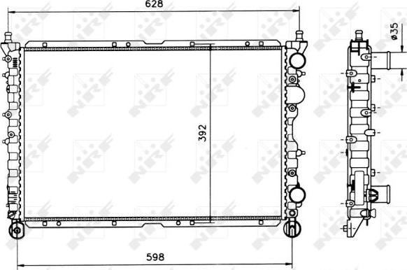 NRF 58085 - Радиатор, охлаждение двигателя autosila-amz.com