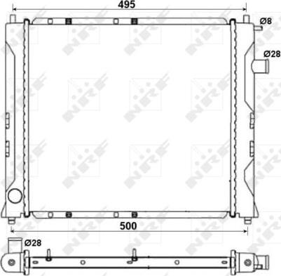 NRF 58107A - Радиатор, охлаждение двигателя autosila-amz.com