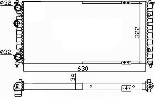 NRF 58135 - Радиатор, охлаждение двигателя autosila-amz.com