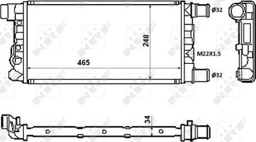 NRF 58845 - Радиатор, охлаждение двигателя autosila-amz.com