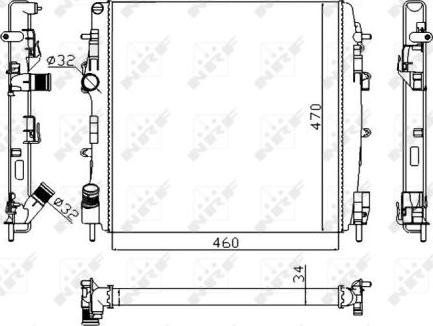 NRF 58317A - Радиатор, охлаждение двигателя autosila-amz.com