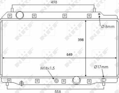 NRF 58383 - Радиатор, охлаждение двигателя autosila-amz.com