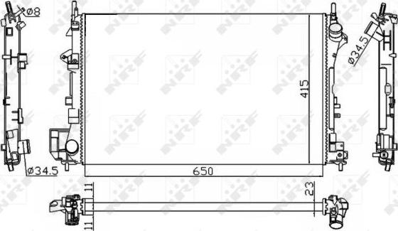 NRF 58203A - Радиатор, охлаждение двигателя autosila-amz.com