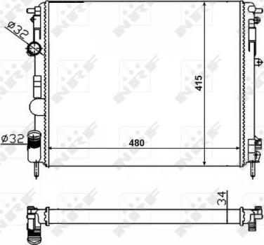 NRF 58217 - Радиатор, охлаждение двигателя autosila-amz.com