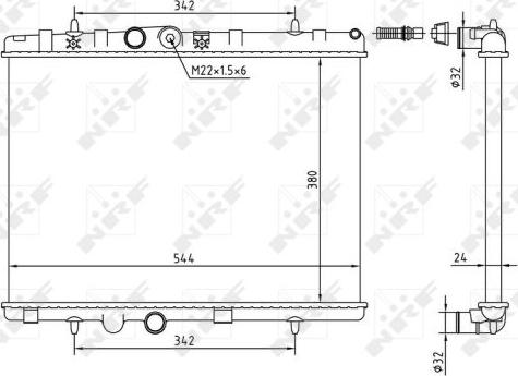 NRF 58226A - Радиатор, охлаждение двигателя autosila-amz.com