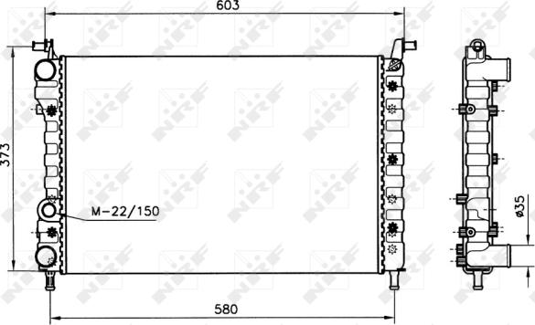 NRF 58221 - Радиатор, охлаждение двигателя autosila-amz.com