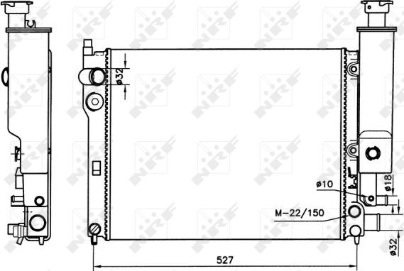 NRF 58776 - Радиатор, охлаждение двигателя autosila-amz.com