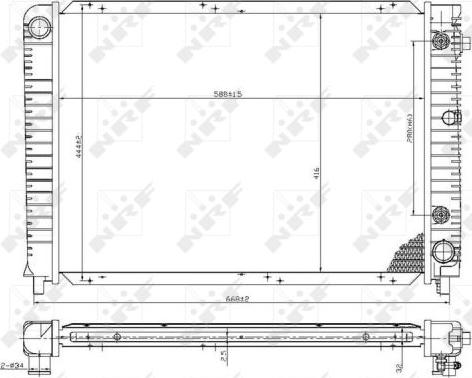 NRF 53953 - Радиатор, охлаждение двигателя autosila-amz.com