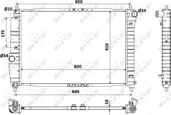 NRF 53902A - Радиатор, охлаждение двигателя autosila-amz.com