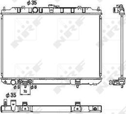 NRF 53453 - Радиатор, охлаждение двигателя autosila-amz.com