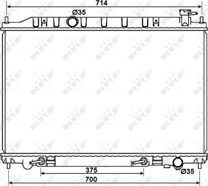 NRF 53407 - Радиатор, охлаждение двигателя autosila-amz.com