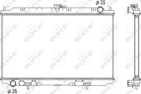 NRF 53438 - Радиатор, охлаждение двигателя autosila-amz.com