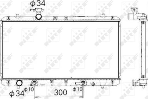 NRF 53429 - Радиатор, охлаждение двигателя autosila-amz.com