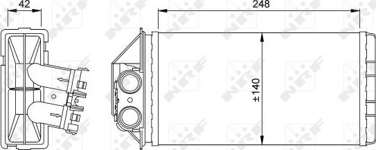 NRF 53561 - радиатор печки!\ Peugeot 307 1.4-2.0 16V 00> autosila-amz.com