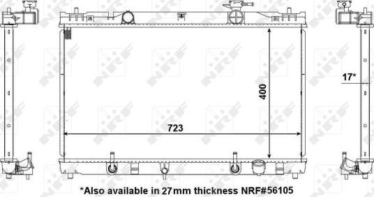 NRF 53587 - Радиатор, охлаждение двигателя autosila-amz.com