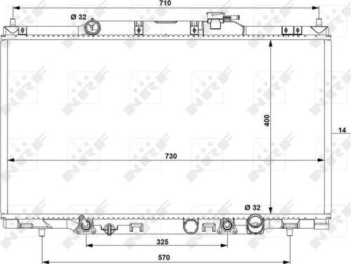 NRF 53574 - Радиатор, охлаждение двигателя autosila-amz.com