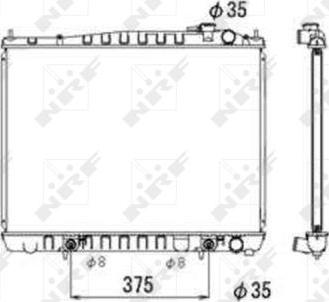 NRF 53694 - Радиатор, охлаждение двигателя autosila-amz.com