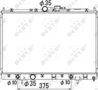 NRF 53686 - Радиатор, охлаждение двигателя autosila-amz.com