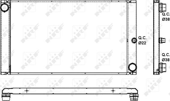 NRF 53091 - Радиатор, охлаждение двигателя autosila-amz.com