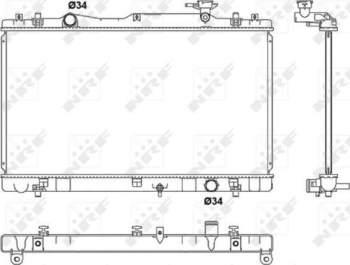 NRF 53062 - Радиатор, охлаждение двигателя autosila-amz.com