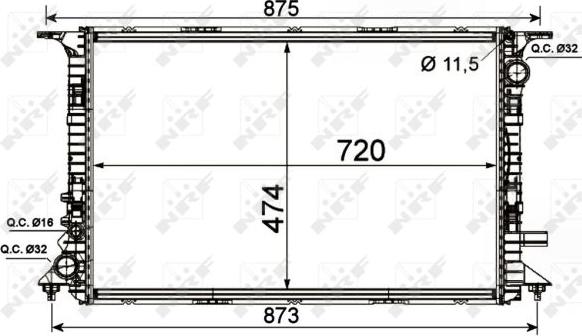 NRF 53013 - Радиатор, охлаждение двигателя autosila-amz.com