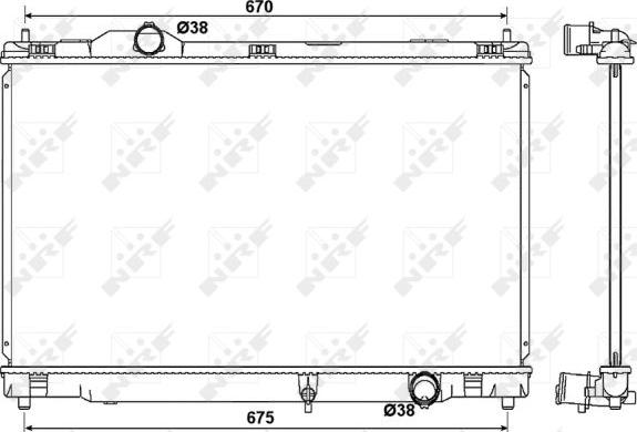 NRF 53039 - Радиатор, охлаждение двигателя autosila-amz.com