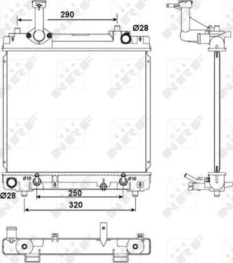 NRF 53079 - Радиатор, охлаждение двигателя autosila-amz.com