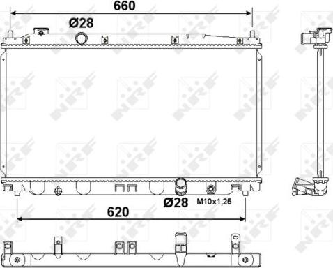 NRF 53194 - Радиатор, охлаждение двигателя autosila-amz.com