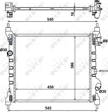 NRF 53195 - Радиатор, охлаждение двигателя autosila-amz.com