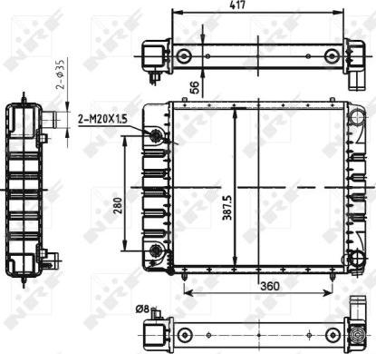 NRF 53149 - Радиатор, охлаждение двигателя autosila-amz.com