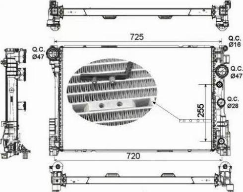 NRF 53141 - Радиатор, охлаждение двигателя autosila-amz.com