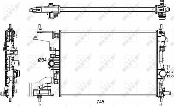 NRF 53148 - Радиатор, охлаждение двигателя autosila-amz.com