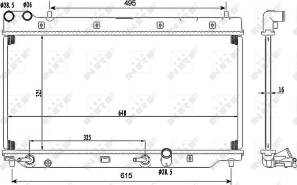 NRF 53110 - Радиатор, охлаждение двигателя autosila-amz.com