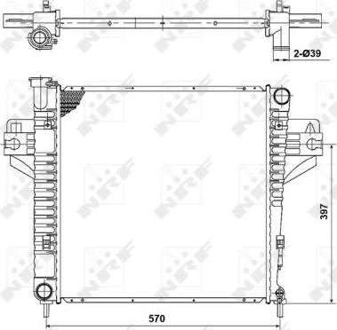 NRF 53182 - Радиатор, охлаждение двигателя autosila-amz.com