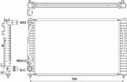 NRF 53175 - Радиатор, охлаждение двигателя autosila-amz.com