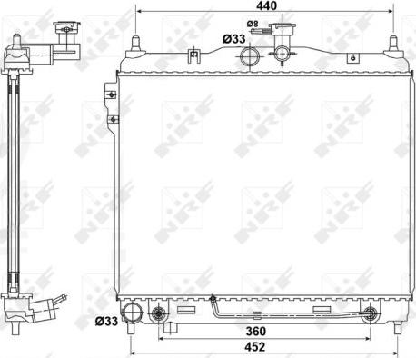 NRF 53173 - Радиатор, охлаждение двигателя autosila-amz.com