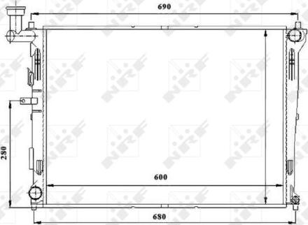 NRF 53845 - Радиатор, охлаждение двигателя autosila-amz.com