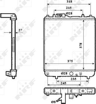 NRF 53862 - Радиатор охлаждения двигателя OPEL Agila 1.2 00- autosila-amz.com