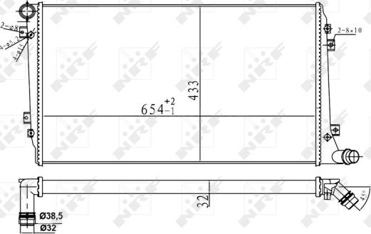 NRF 53814A - Радиатор, охлаждение двигателя autosila-amz.com