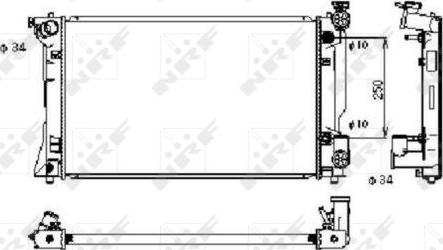 NRF 53395 - Радиатор, охлаждение двигателя autosila-amz.com