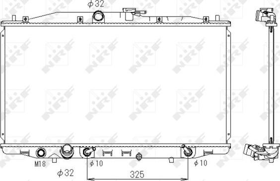 NRF 53391 - Радиатор, охлаждение двигателя autosila-amz.com