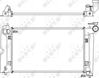 NRF 53397 - Радиатор охлаждения двигателя TOYOTA Corolla 1.6 01- autosila-amz.com