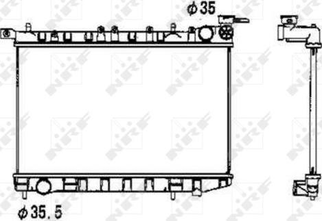 NRF 53341 - Радиатор, охлаждение двигателя autosila-amz.com