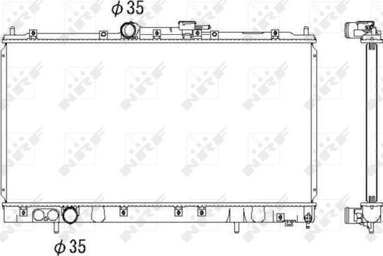 NRF 53312 - Радиатор, охлаждение двигателя autosila-amz.com
