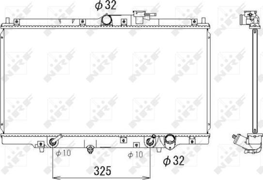 NRF 53328 - Радиатор, охлаждение двигателя autosila-amz.com