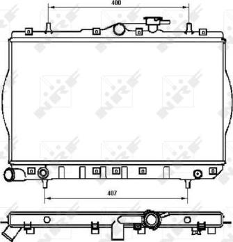 NRF 53262 - Радиатор, охлаждение двигателя autosila-amz.com